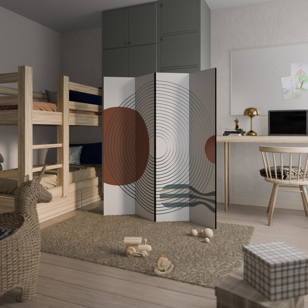 QUIET SNAPSHOT Biombo Decorativo de 4 Painéis