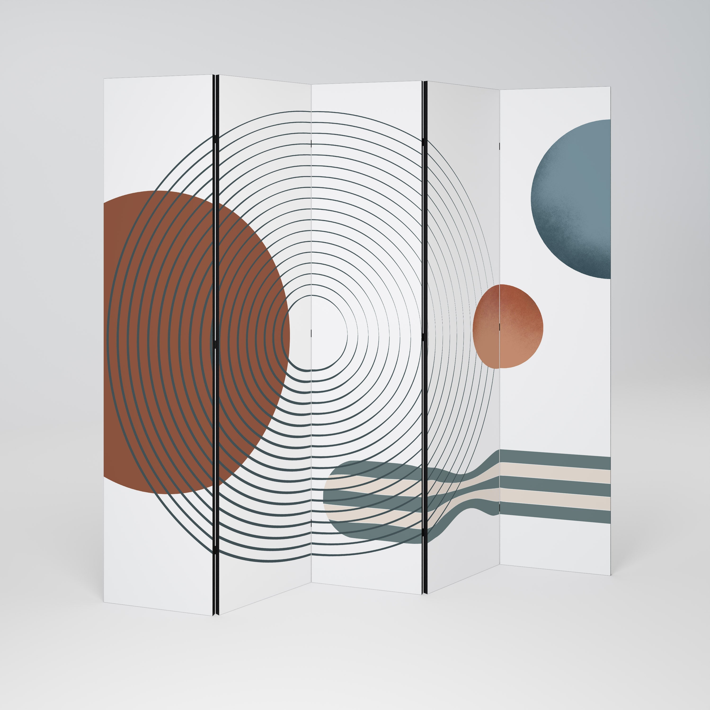 QUIET SNAPSHOT Biombo Decorativo de 5 Painéis