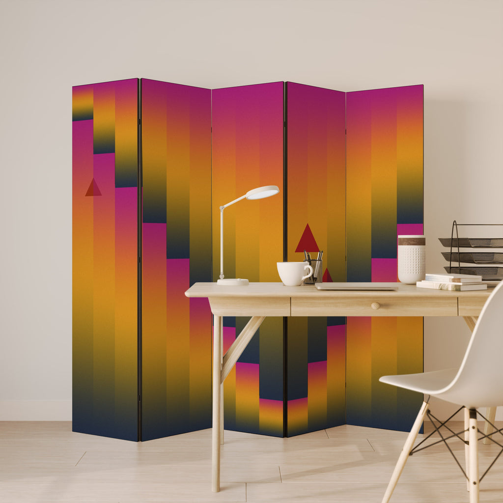 GOLDEN FADE Decorative 5-Panel Room Divider