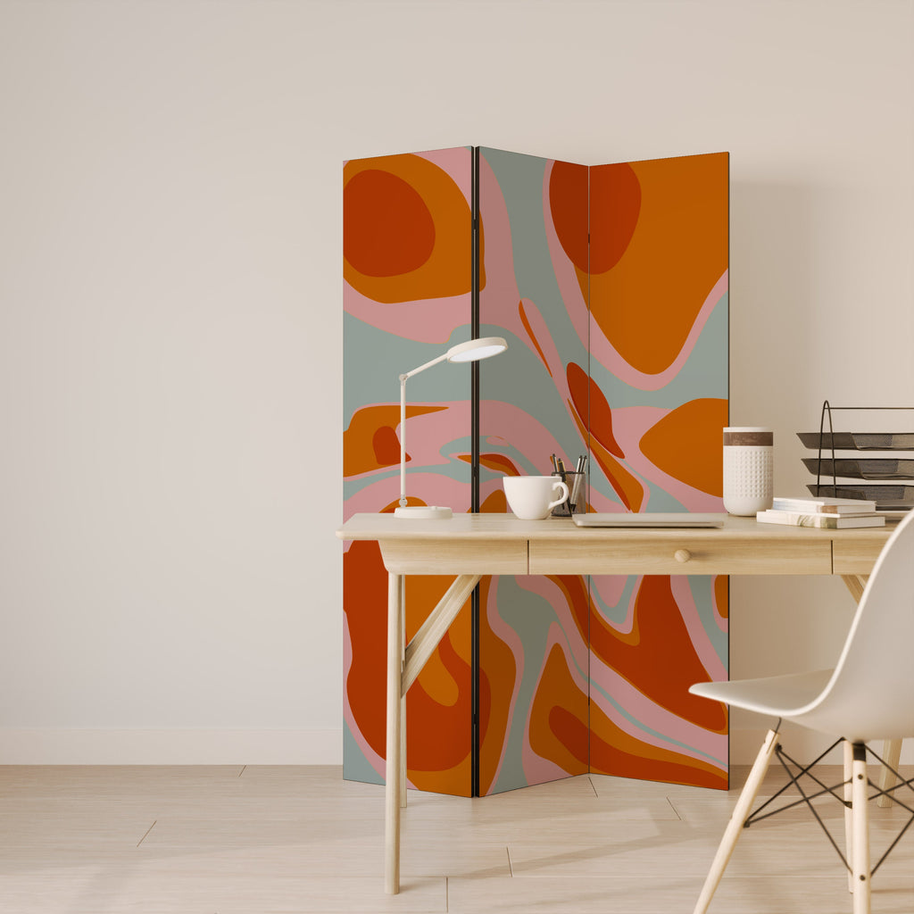 FLOATING BURN Biombo Decorativo de 3 Painéis