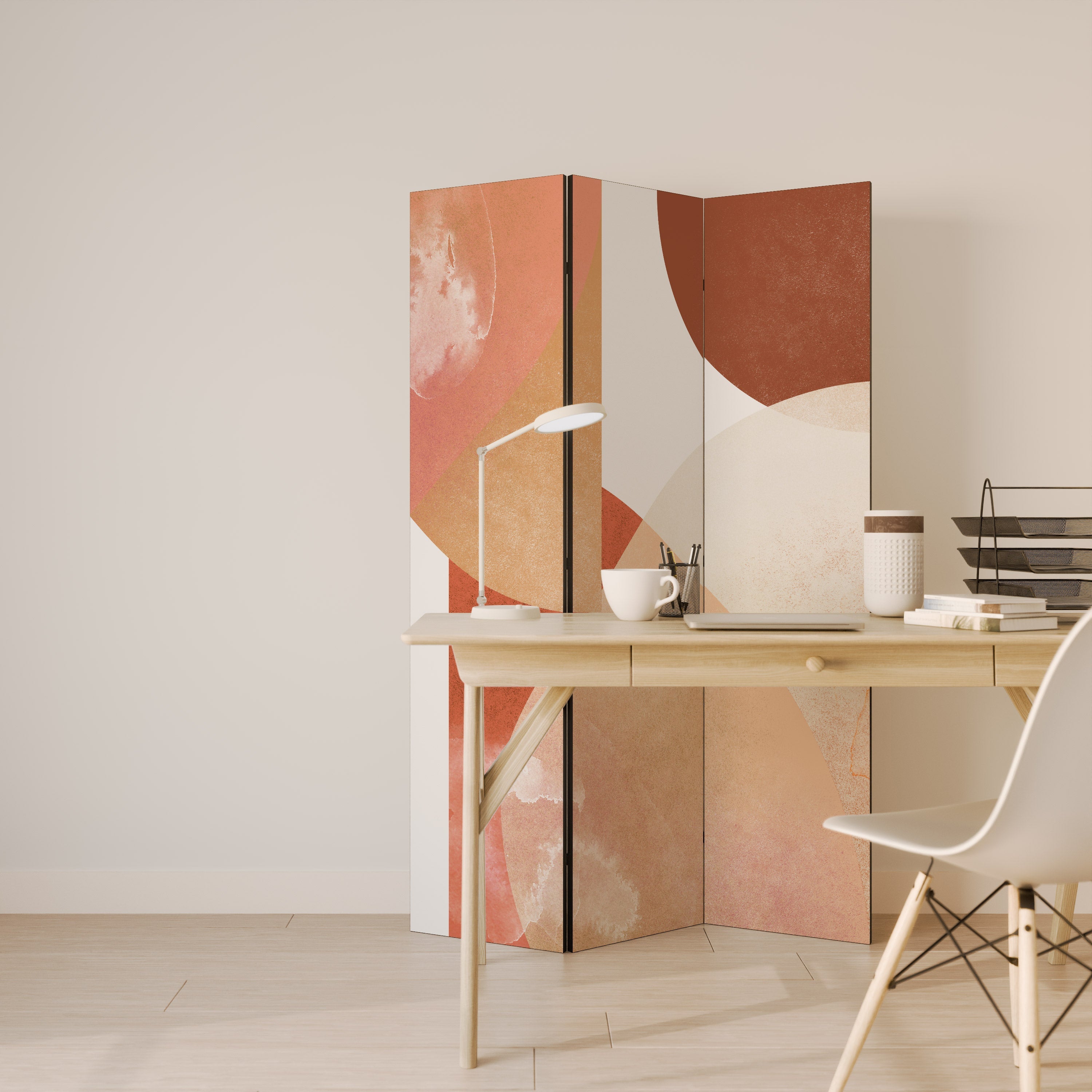 LEVITATING HOURS Biombo Decorativo de 3 Painéis