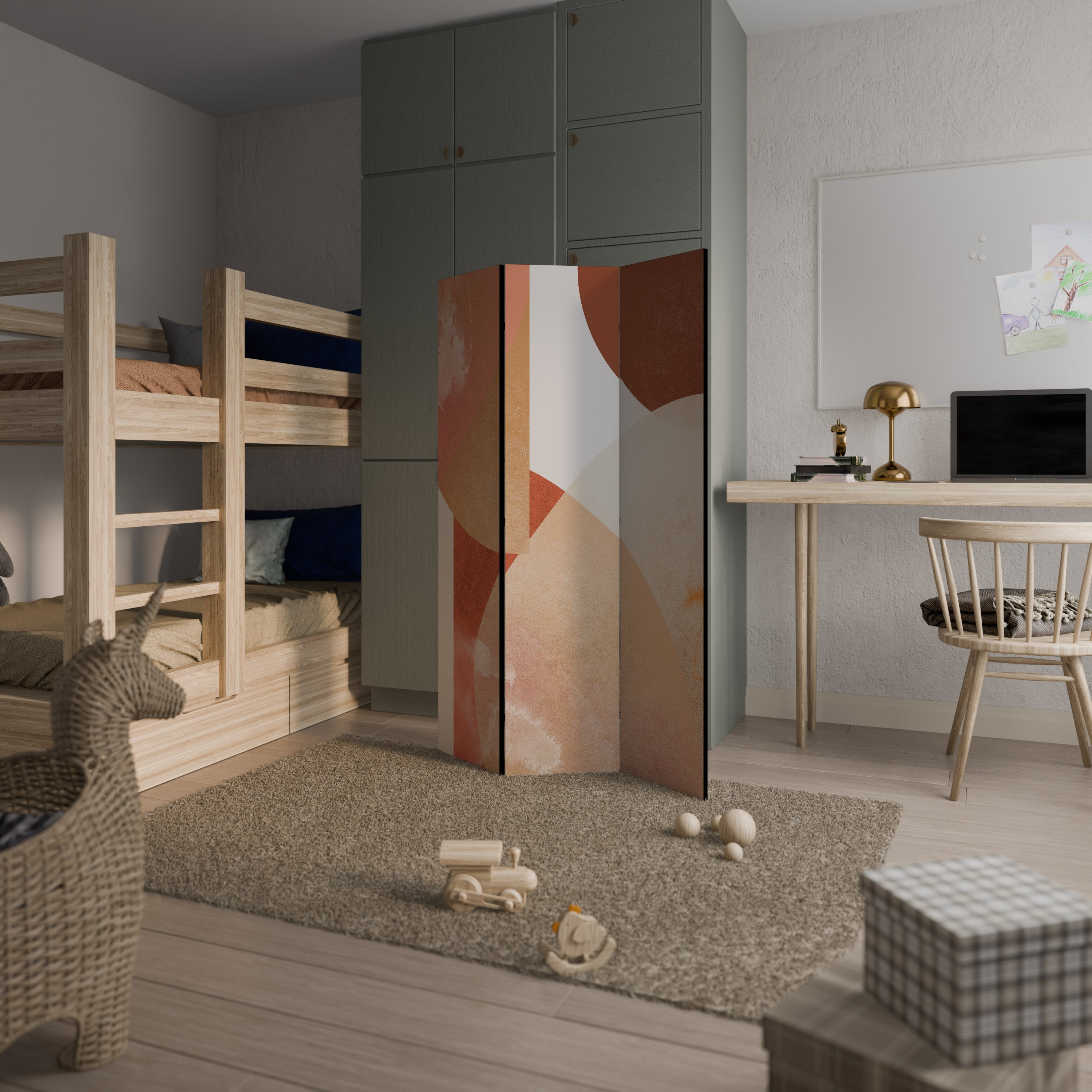 LEVITATING HOURS Biombo de 3 Painéis