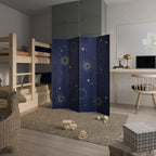 MIDNIGHT PATH Decorative 4-Panel Room Divider