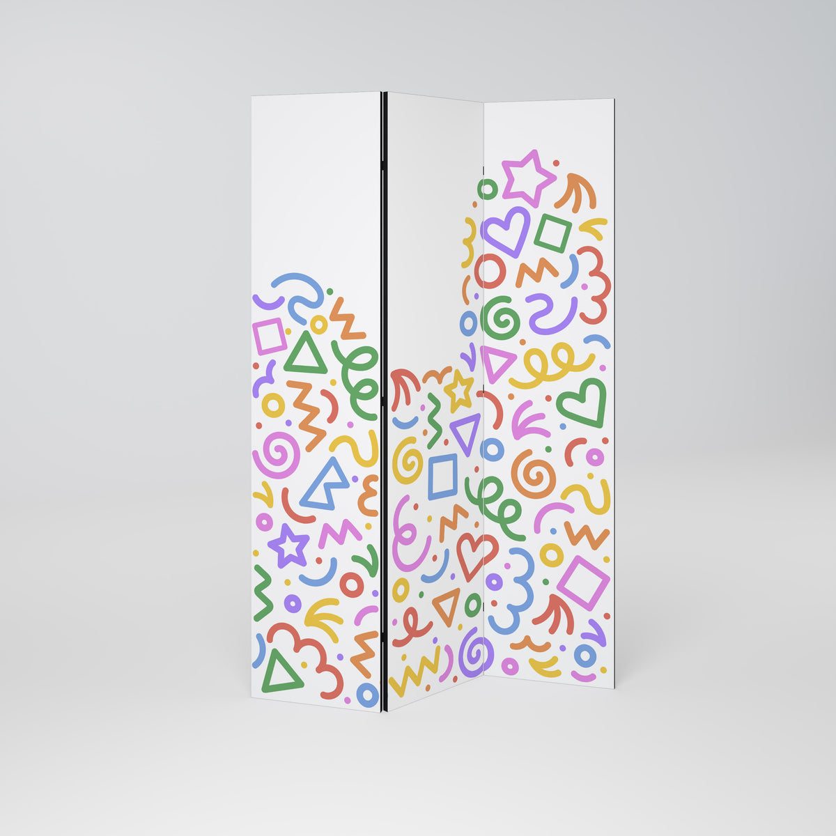 SHAPE EXCITEMENT Biombo de 3 Painéis
