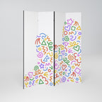 SHAPE EXCITEMENT Biombo Decorativo de 4 Painéis
