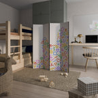 SHAPE EXCITEMENT Biombo Decorativo de 4 Painéis