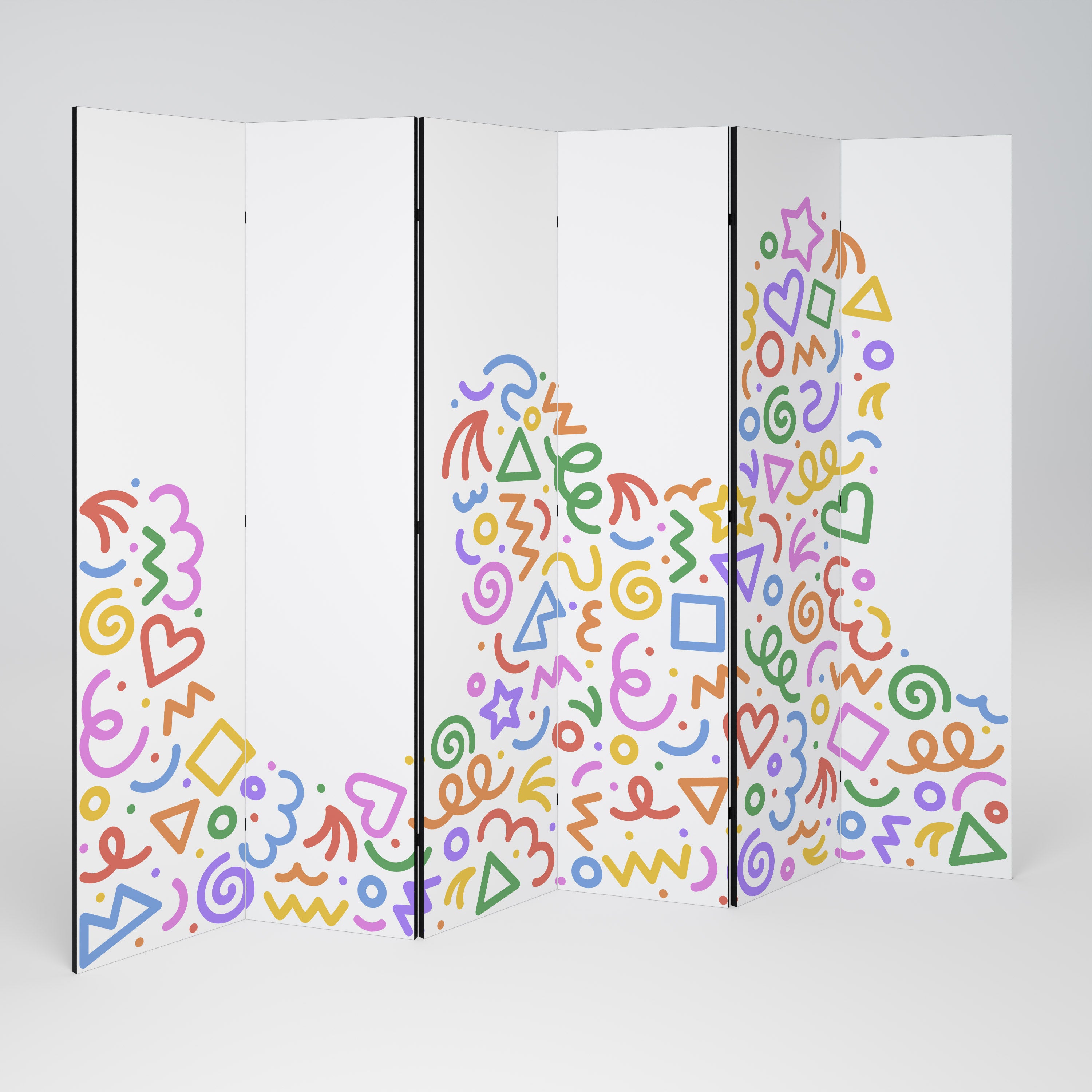 SHAPE EXCITEMENT Biombo de 6 Painéis