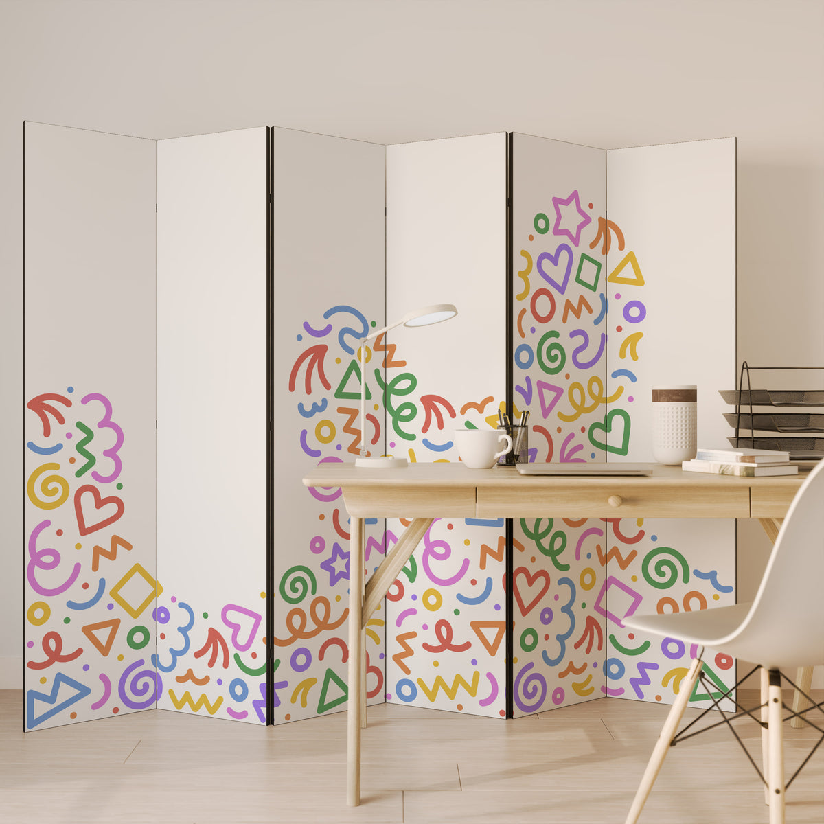 SHAPE EXCITEMENT 6-Panel Room Divider