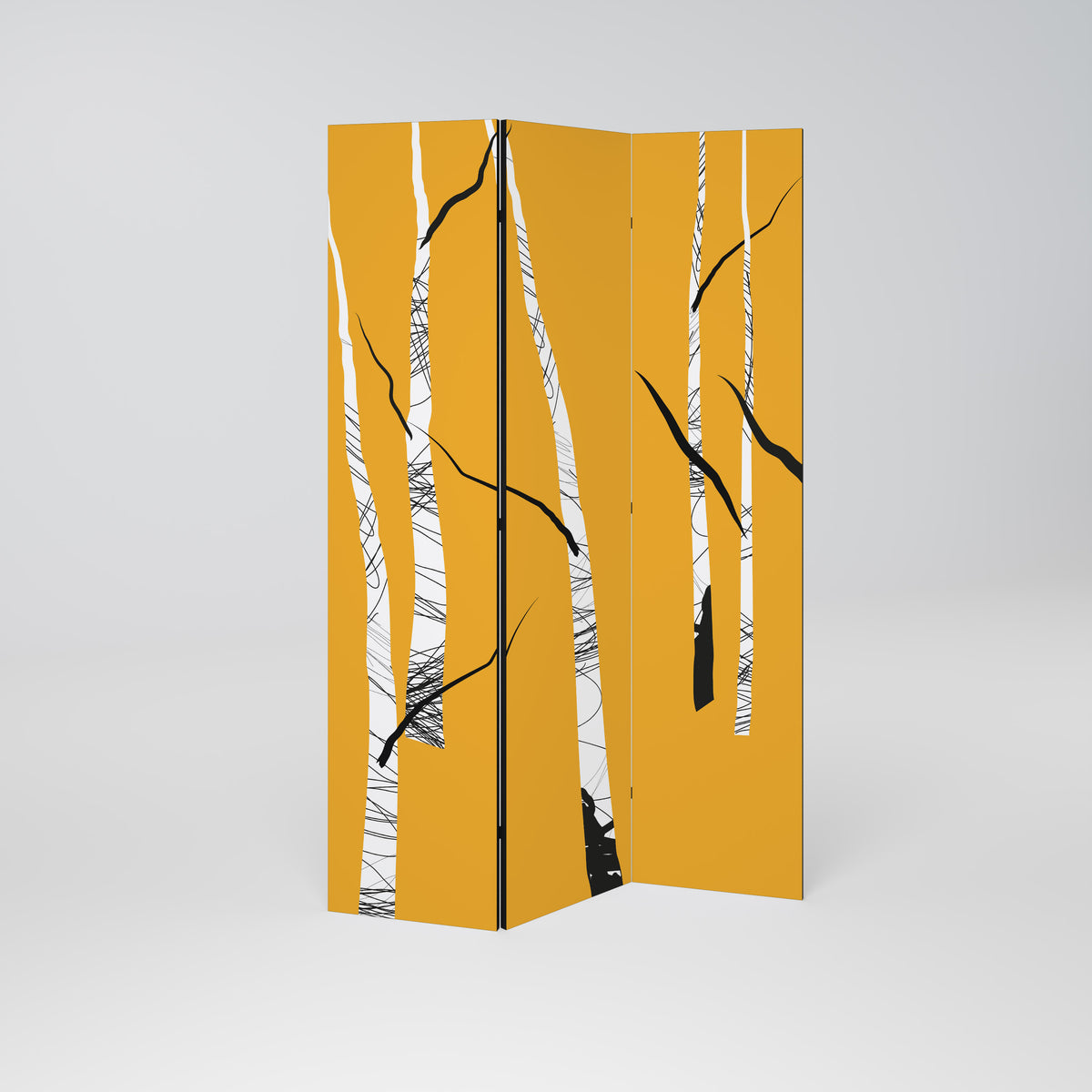 BIRCH ABSTRACT Biombo de 3 Painéis