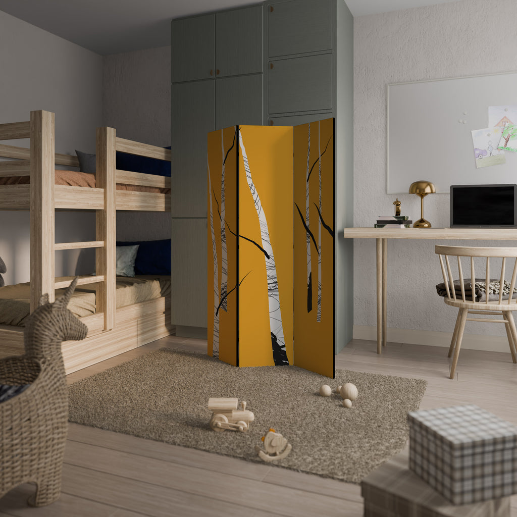 BIRCH ABSTRACT Biombo de 3 Painéis