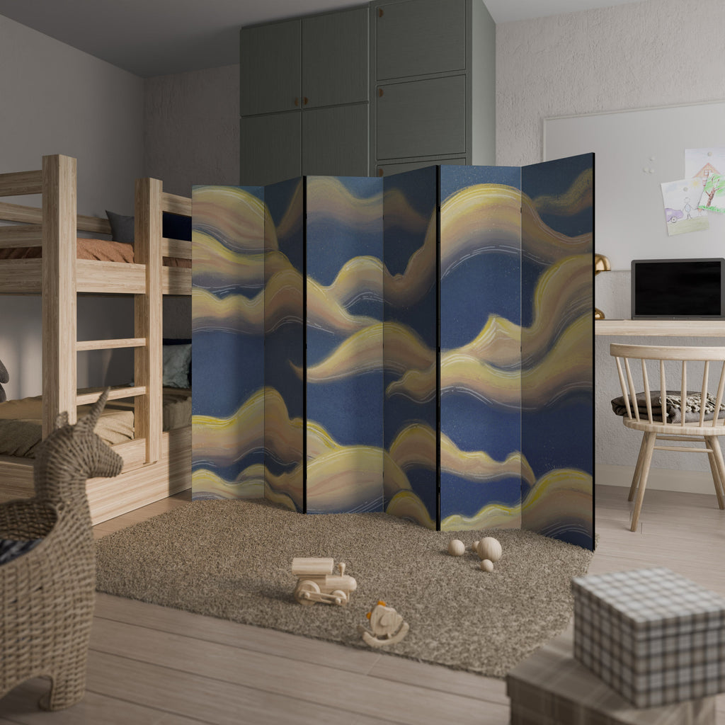 CLOUD RUFFLE Decorative 6-Panel Room Divider