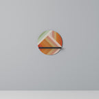 GRADIENT PICKS Round Art Shelf In Black Finish