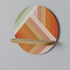 GRADIENT PICKS Prateleira Redonda Decorativa em Efeito Carvalho