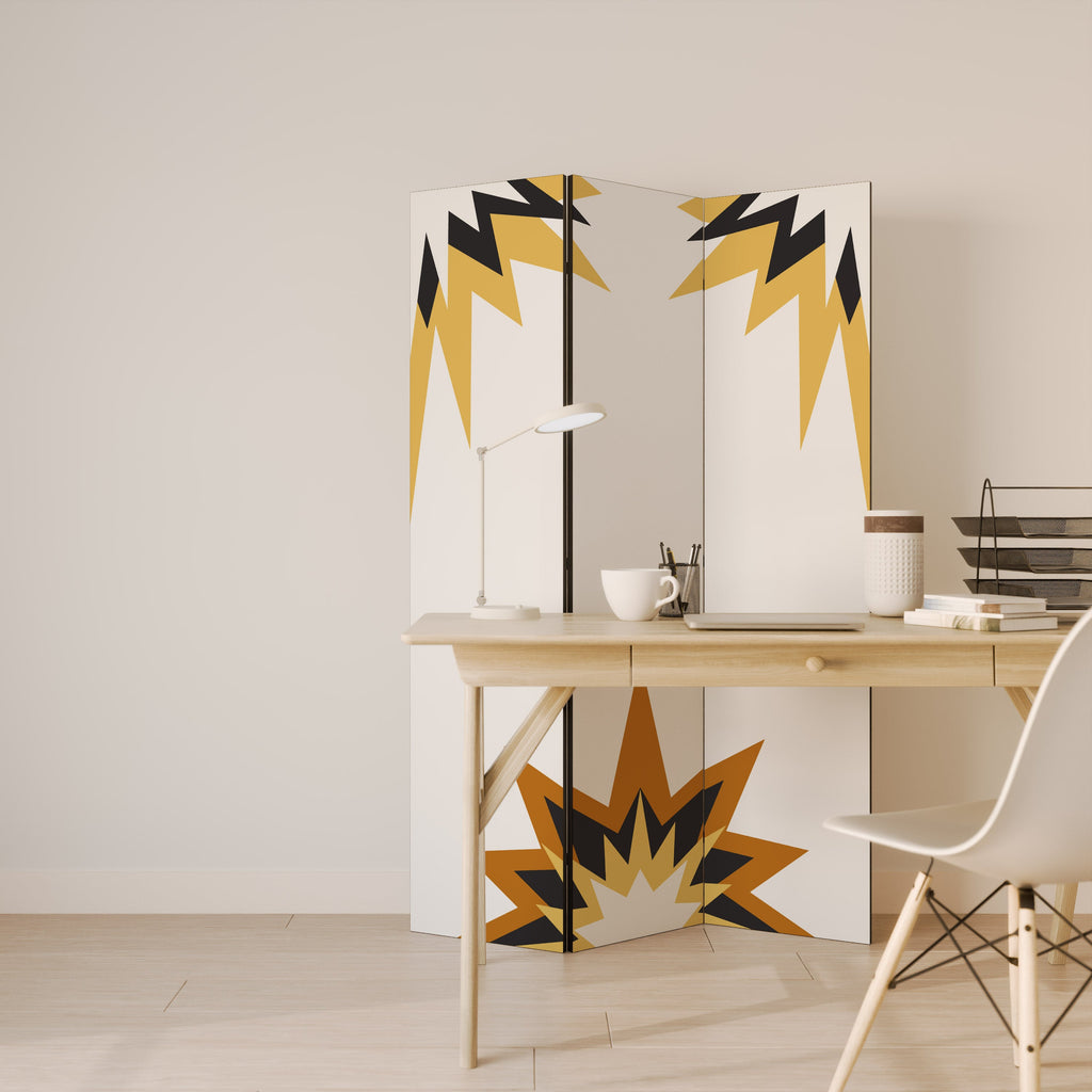 EXPLOSIVE HARMONY Biombo Decorativo de 3 Painéis