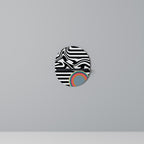 SPECTRA SHOWCASE Prateleira Oval Decorativa em Acabamento Preto