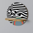 SPECTRA SHOWCASE Prateleira Redonda Decorativa em Efeito Carvalho