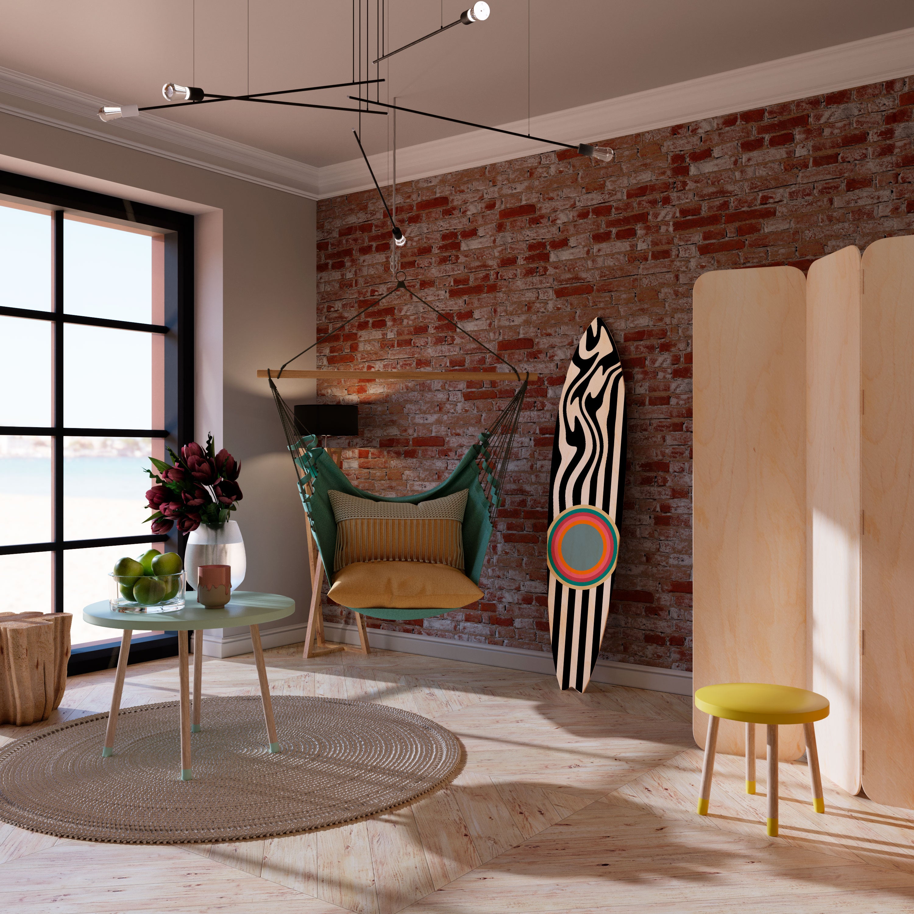 SPECTRA SHOWCASE Painel Decorativo Prancha de Surf