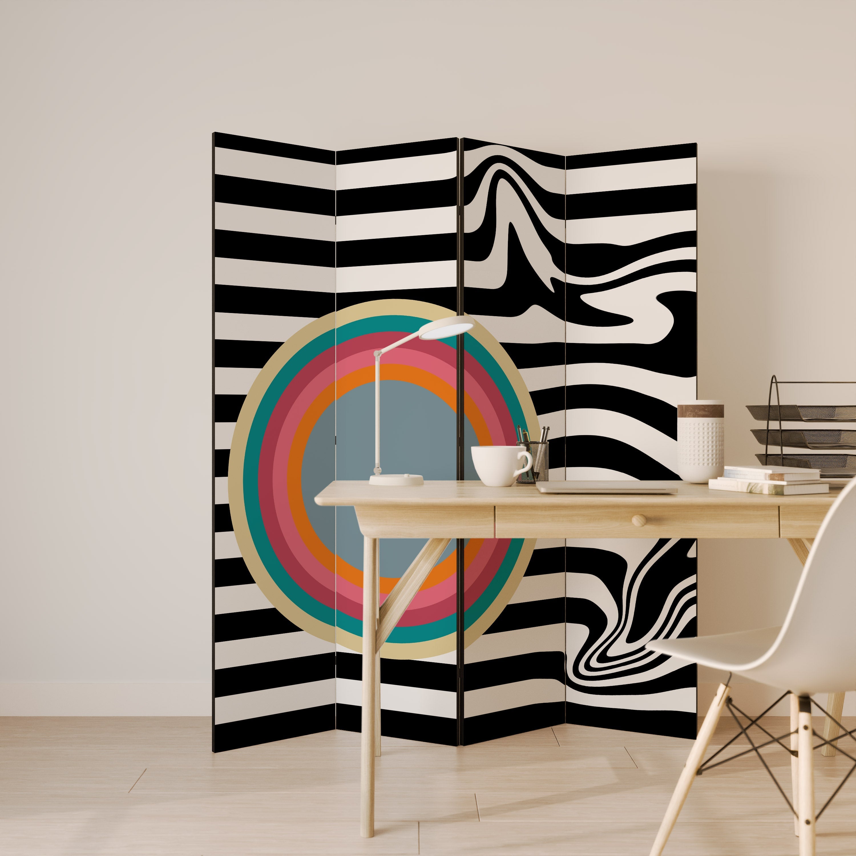 SPECTRA SHOWCASE Biombo Decorativo de 4 Painéis