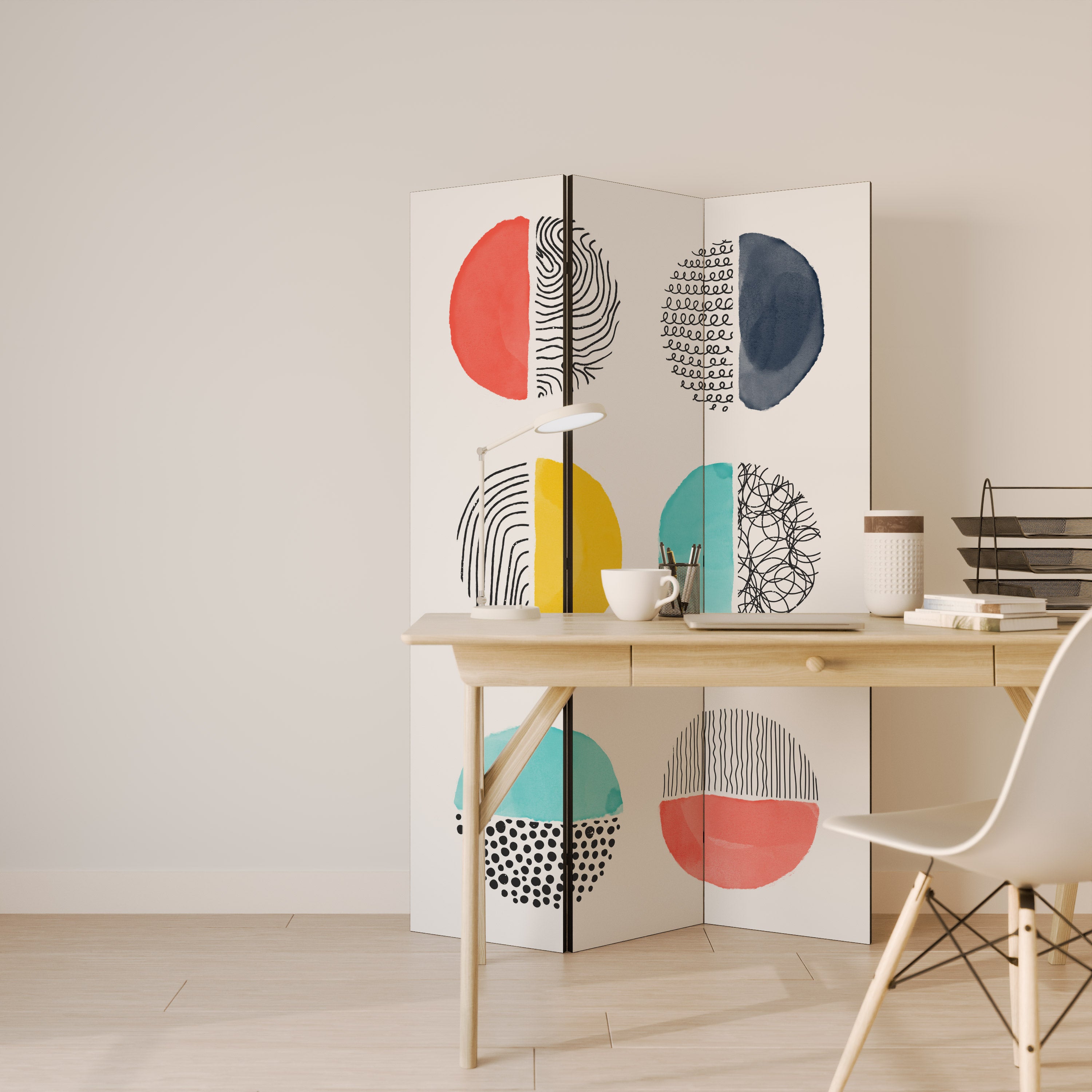 SHAPESHIFT TREASURES Biombo de 3 Painéis