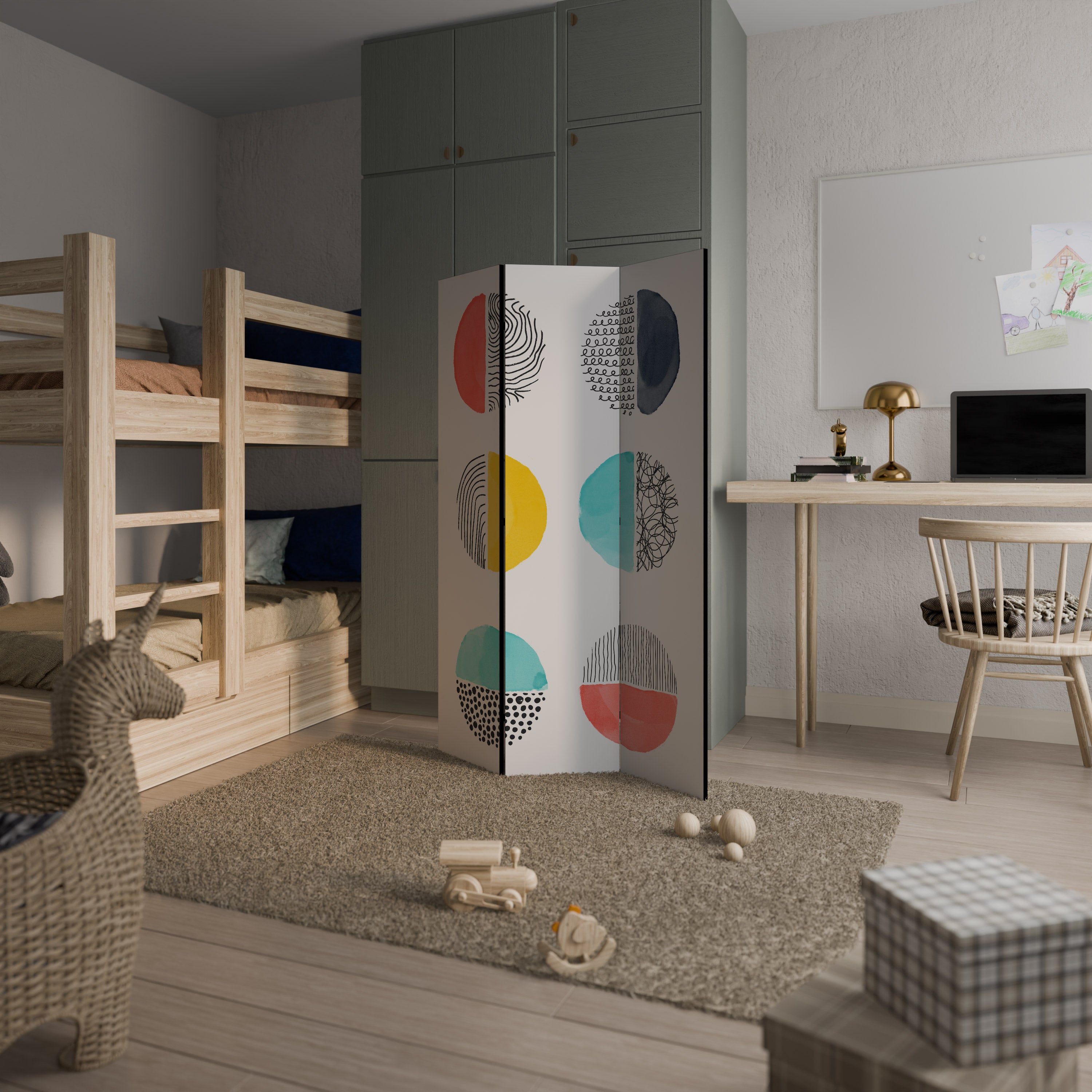 SHAPESHIFT TREASURES Biombo de 3 Painéis