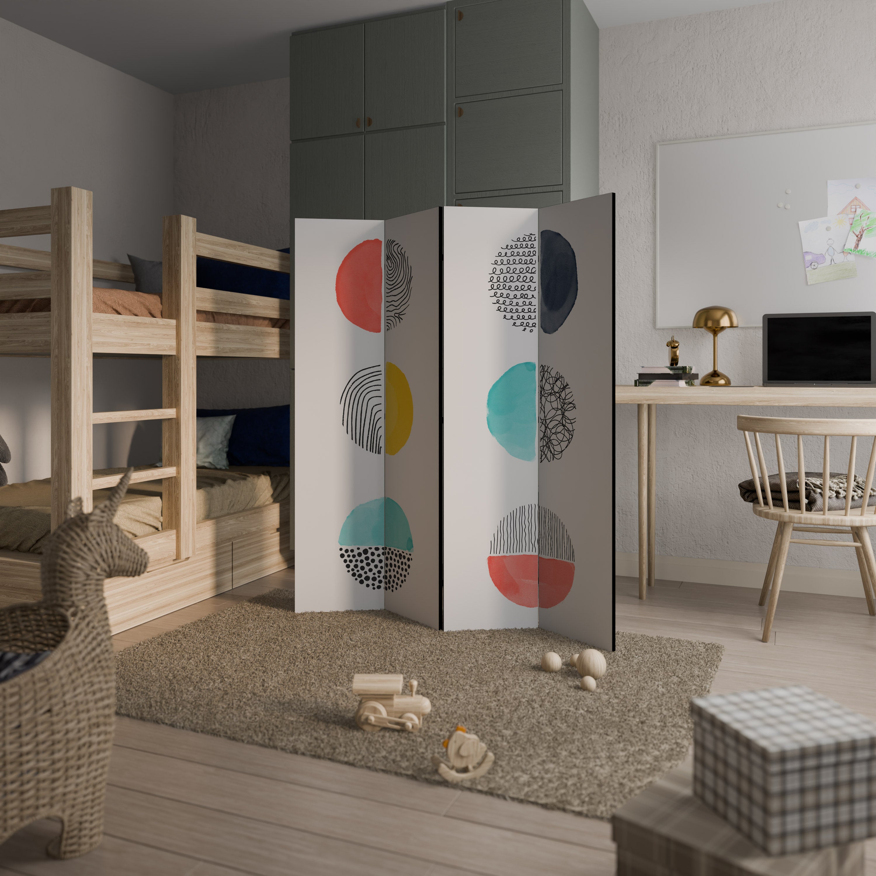 SHAPESHIFT TREASURES 4-Panel Room Divider