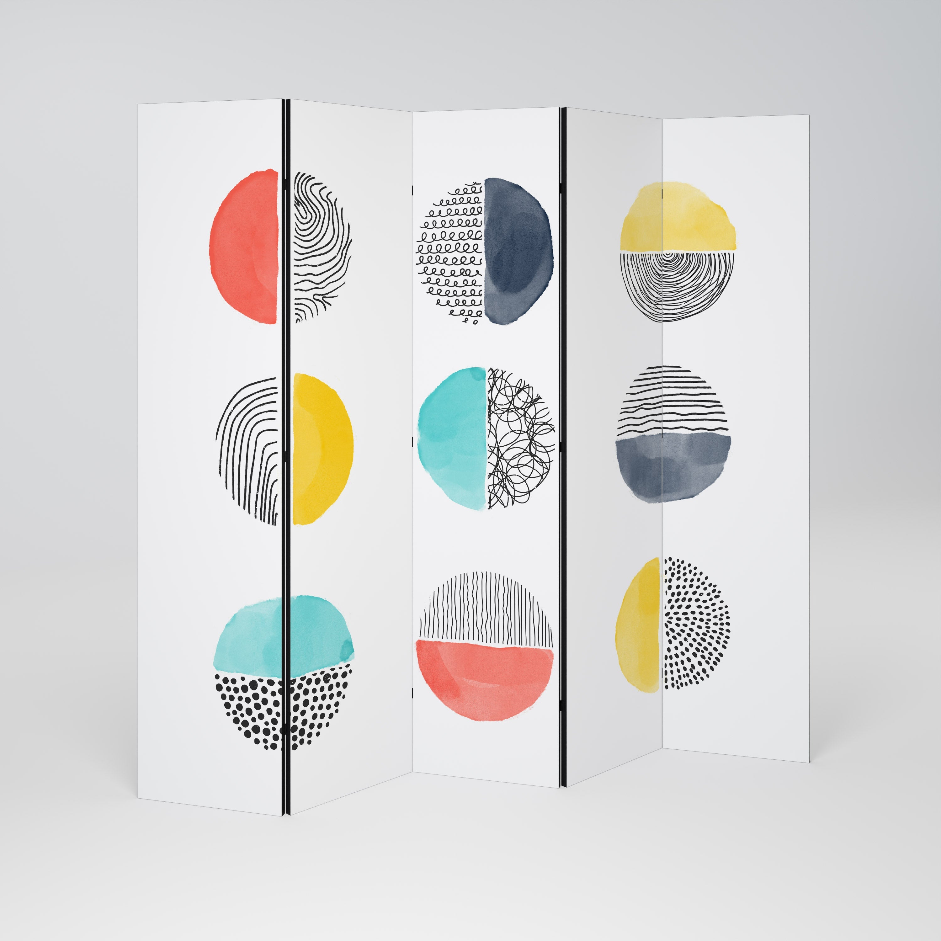 SHAPESHIFT TREASURES Biombo Decorativo de 5 Painéis