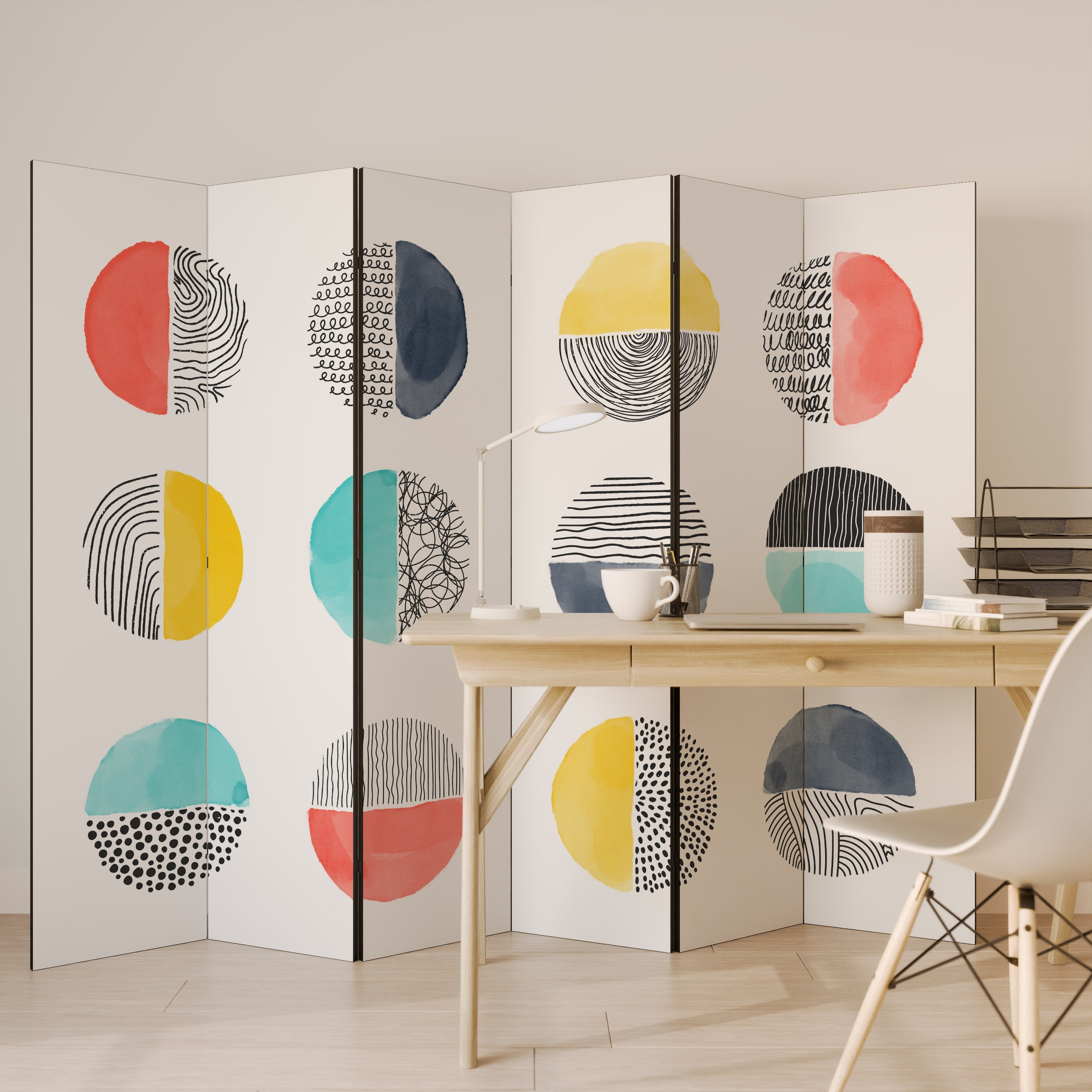 SHAPESHIFT TREASURES Biombo Decorativo de 6 Painéis