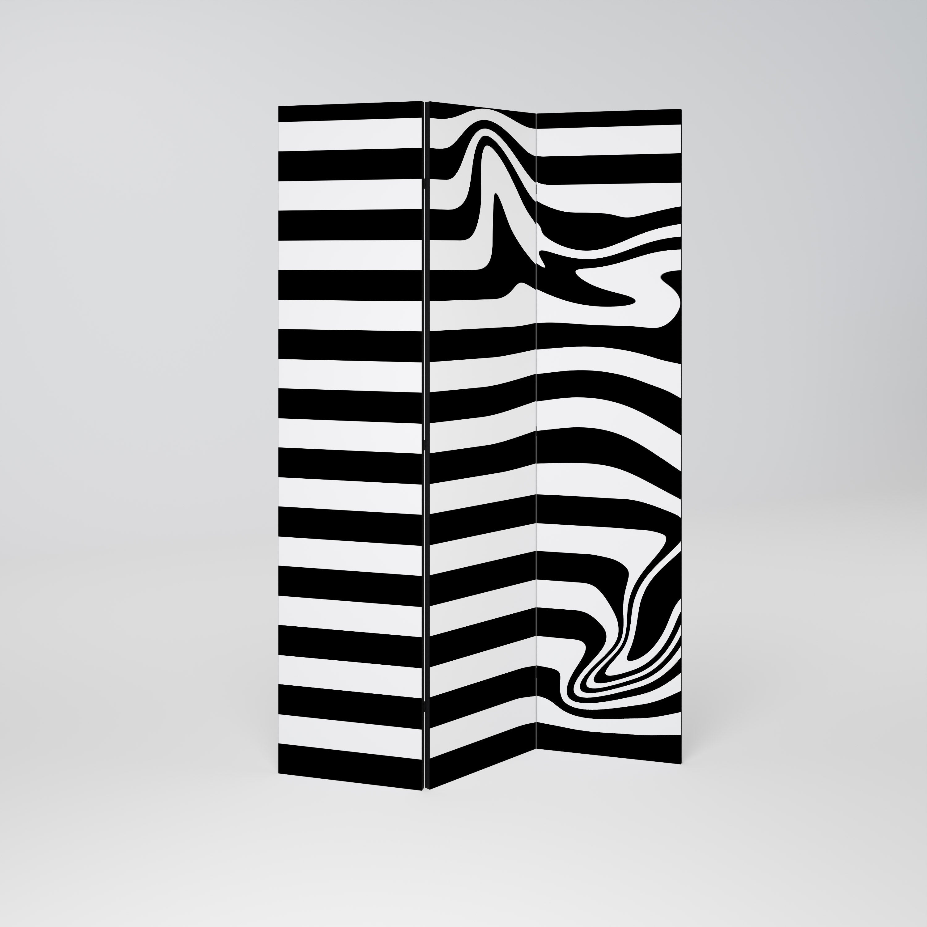 POLYLINE FUZZY Biombo Decorativo de 3 Painéis