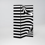 POLYLINE FUZZY Biombo Decorativo de 3 Painéis