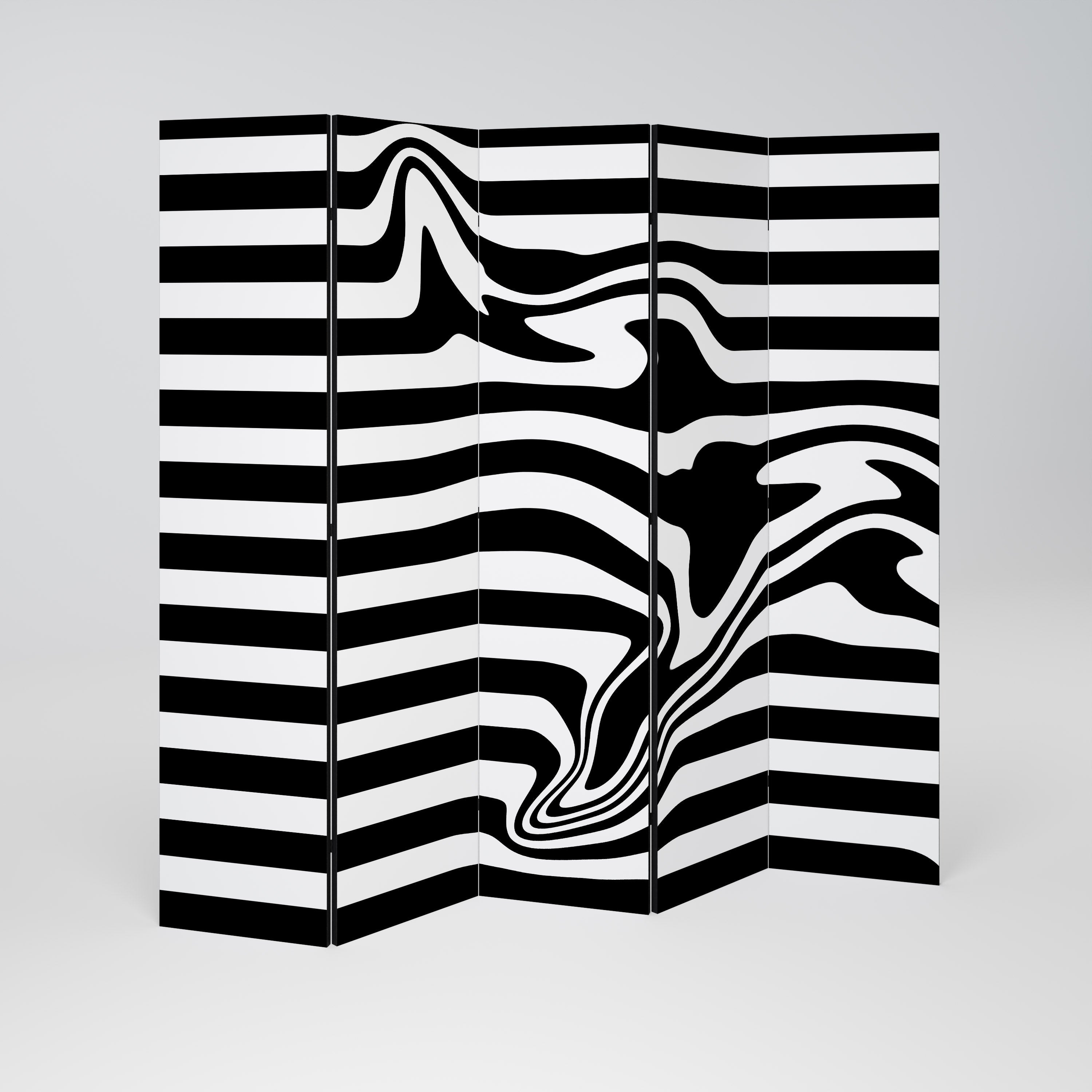 POLYLINE FUZZY Biombo Decorativo de 5 Painéis