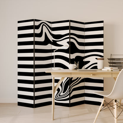 POLYLINE FUZZY 5-Panel Room Divider