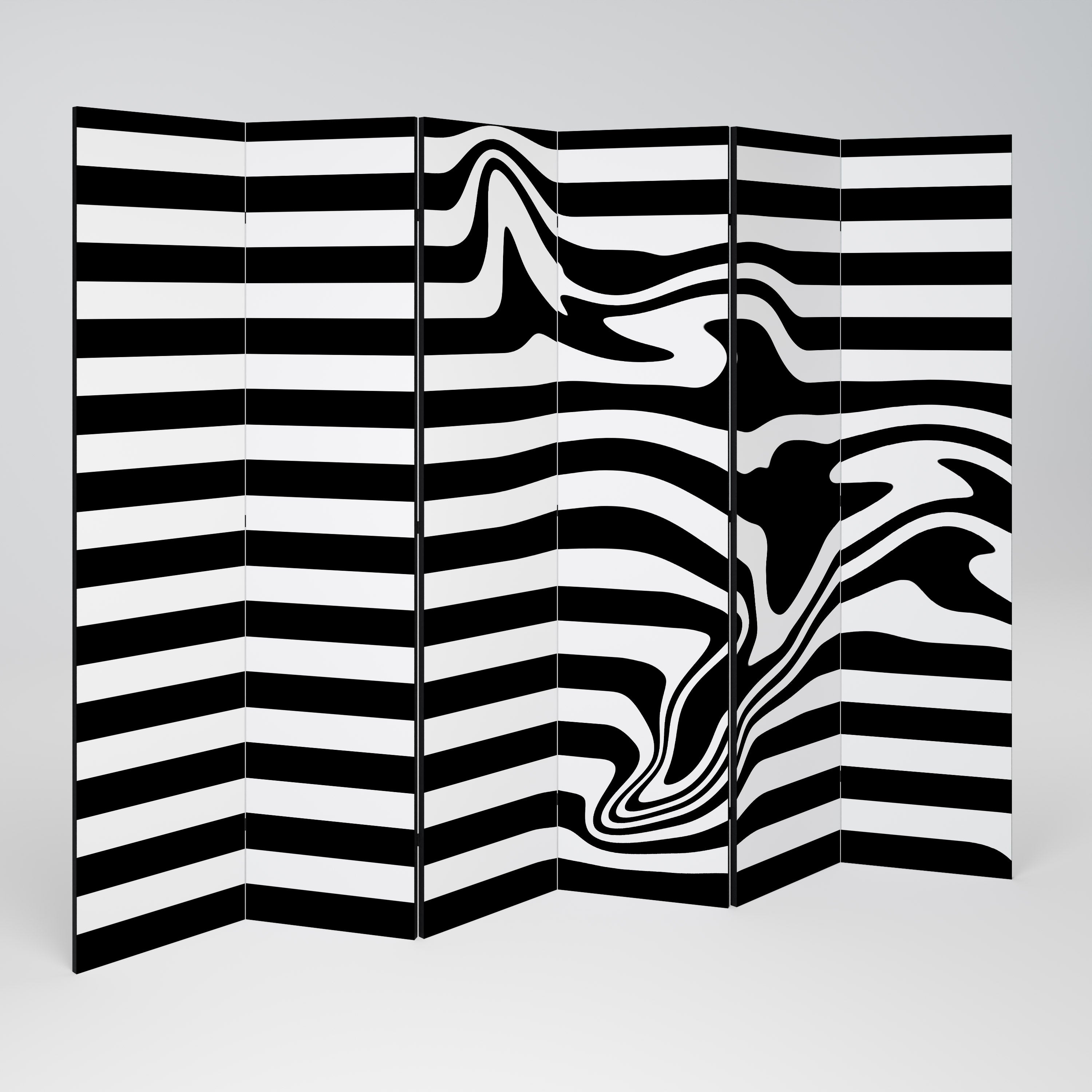 POLYLINE FUZZY Biombo Decorativo de 6 Painéis