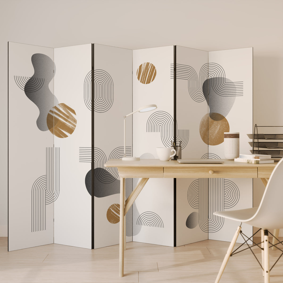 CLEAR CREATIONS Biombo de 6 Painéis