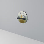 EARTH ELEMENTS Prateleira Oval Decorativa em Acabamento Preto