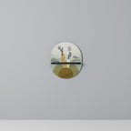 EARTH ELEMENTS Prateleira Oval Decorativa em Acabamento Preto