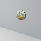 EARTH ELEMENTS Prateleira Redonda Decorativa em Efeito Carvalho