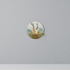 EARTH ELEMENTS Prateleira Redonda Decorativa em Efeito Carvalho