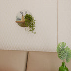 EARTH ELEMENTS Prateleira Redonda Decorativa em Efeito Carvalho