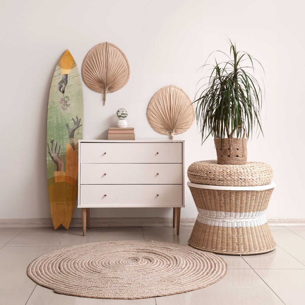 EARTH ELEMENTS Painel Decorativo Prancha de Surf