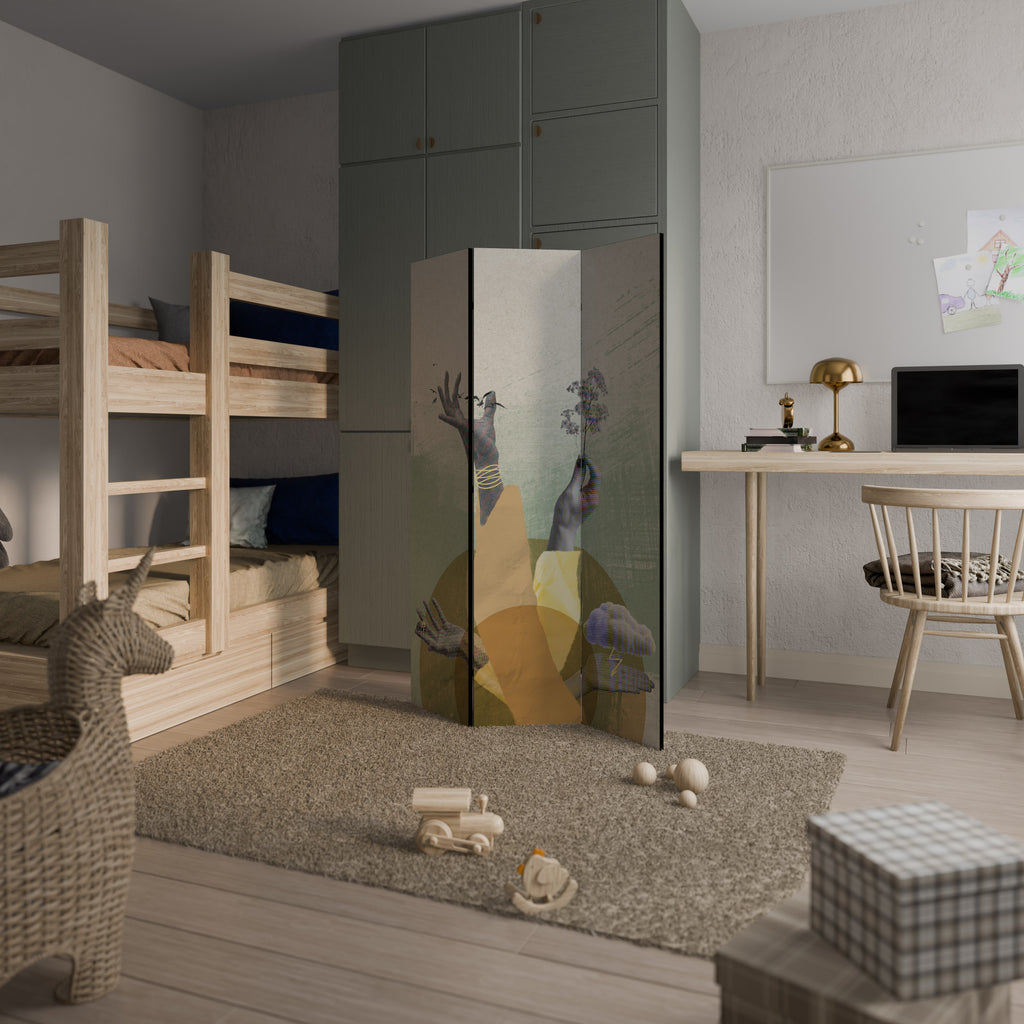 EARTH ELEMENTS Biombo de 3 Painéis