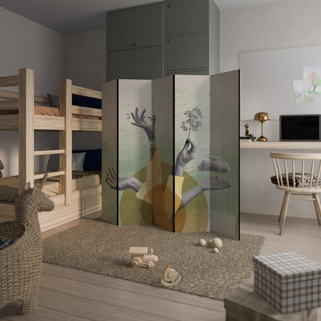 EARTH ELEMENTS 5-Panel Room Divider