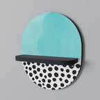 AZURE TREASURE Prateleira Oval Decorativa em Acabamento Preto