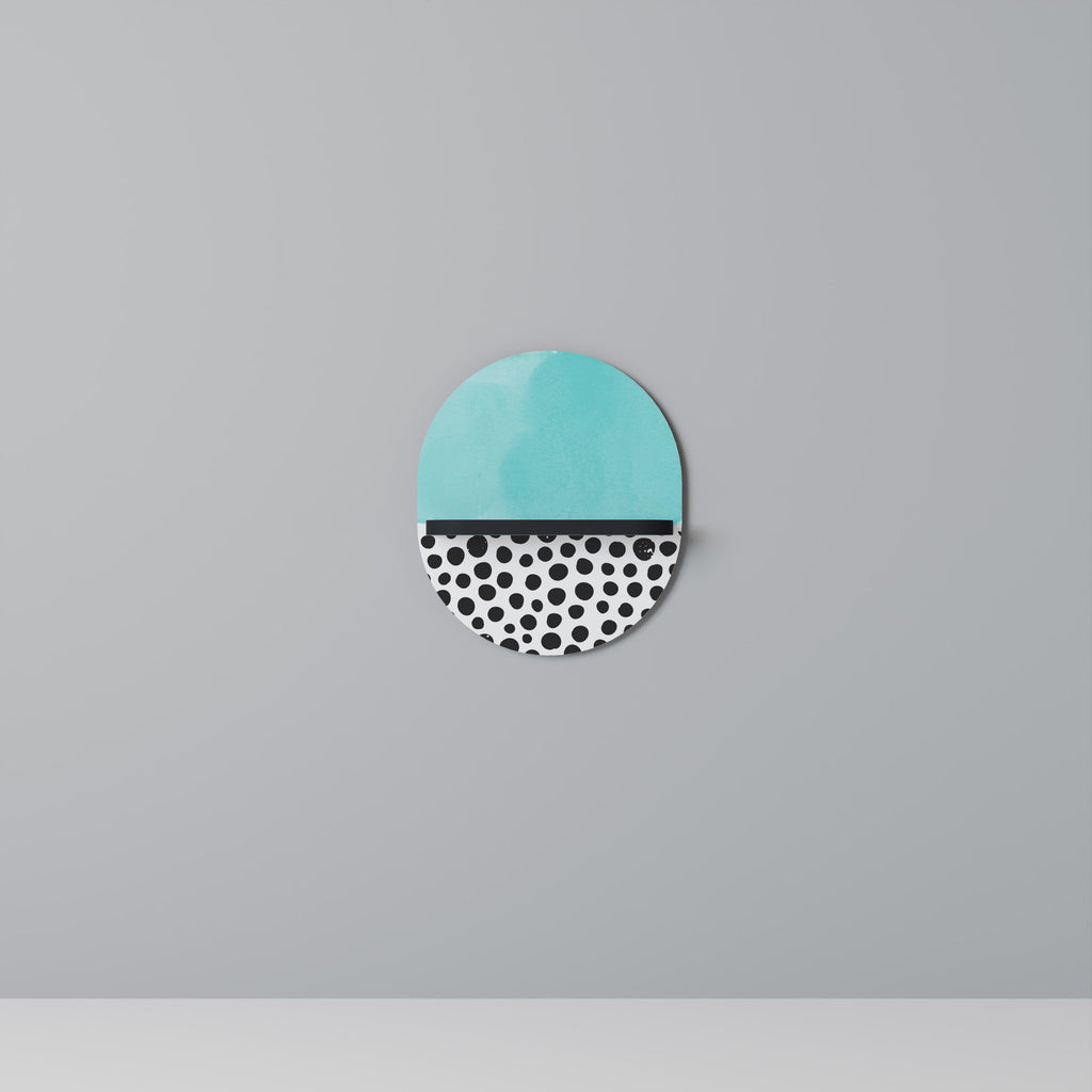 AZURE TREASURE Prateleira Oval Decorativa em Acabamento Preto