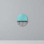 AZURE TREASURE Prateleira Oval Decorativa em Acabamento Preto