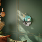 AZURE TREASURE Prateleira Oval Decorativa em Acabamento Preto