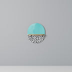 AZURE TREASURE Prateleira Oval Decorativa em Efeito Carvalho