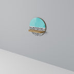 AZURE TREASURE Prateleira Redonda Decorativa em Efeito Carvalho