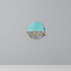 AZURE TREASURE Prateleira Redonda Decorativa em Efeito Carvalho