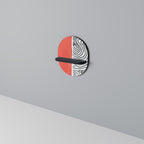 ORANGEY TREASURE Prateleira Oval Decorativa em Acabamento Preto