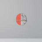 ORANGEY TREASURE Prateleira Oval Decorativa em Efeito Carvalho